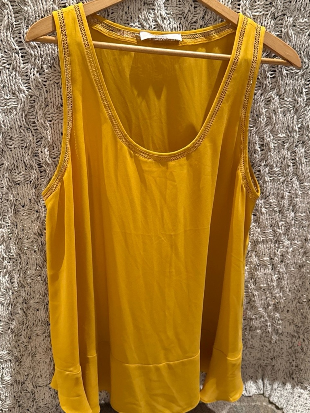 LOFT Bright Mustard Scoop Neck Tank